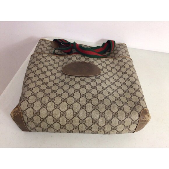 Gucci Vintage Tote Bag Shoulder Bag Handbag GG Authentic - Picture 6 of 9